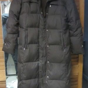Michael Kors Brown extra long puffer coat M
